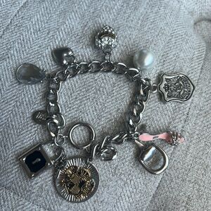 Juicy Couture Silver Bracelet with seven charms